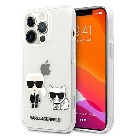Karl Lagerfeld Karl & Choupette-etui til iPhone 13 Pro Max 6,7" - gjennomsiktig