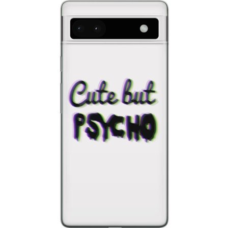 Kompatibel Mobilcover til Google Pixel 6a Rainbow-farvet legetøjsfigur med et glad ansigt og farverige cirkler i en legesyg studieillustration