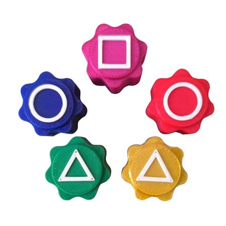 Koreansk Traditionellt Spel 5-delad Gonggi Jack Stenar Set med Rund Ask - WELLNGS