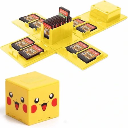 Spillkassett oppbevaringsveske for Nintendo Switch - Switch spillkort holder spilloppbevaringskube spillkortorganisator for Nintendo Switch med 16 