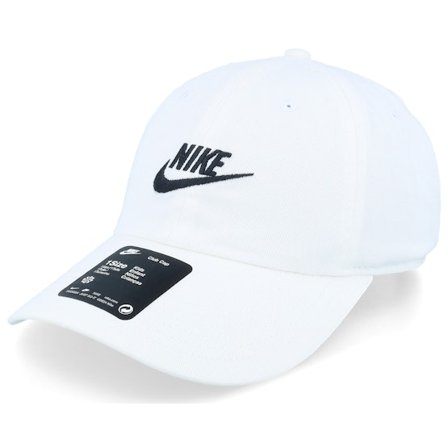 Nike - Kids Club Futura White/Black Dad Cap Unconstructed Black Cap - @ Hatstore