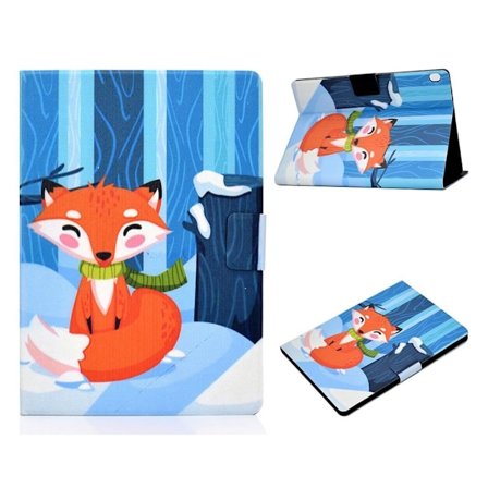 Lenovo Tab M10 läderfodral med mönsterutskrift - Räv
