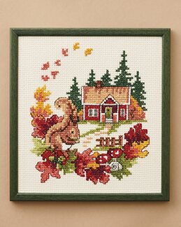 Stickpackung Bild Herbsthütte