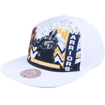 Mitchell & Ness - White snapback Gorra - Golden State Warriors 90's Playa Jason Richardson White Snapback @ Hatstore