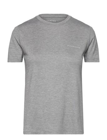 Alvaly W Melange S/S Tee Sport Women Sport Clothing Sports Tops & T-shirts Sport T-shirts Grey Endurance
