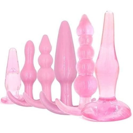 6 kpl S-koko ja Anaalinen jumala Naiset Pitkä lasinen butt Plug Anaali Pl-ugit Selkä Naiset ja Mies Re Sex Game Plug koko a