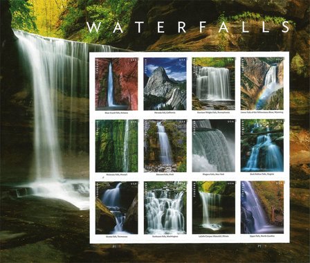 USA - Vandfald - Postfrisk miniark