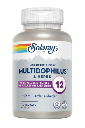 Solaray Multidophilus & Herbs 30 kaps., Helse & Madvarer, Ingredienser, Mælkesyrebakterier