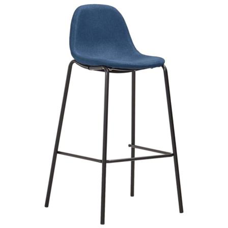 Vidaxl Barstolar 2 St Blå Tyg Blå