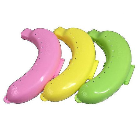 3 stk Søte Banan Etui Beskytterboks Turbeholder Utendørs Frukt Banan Oppbevaringsholder Reisetilbehør Tilfeldig