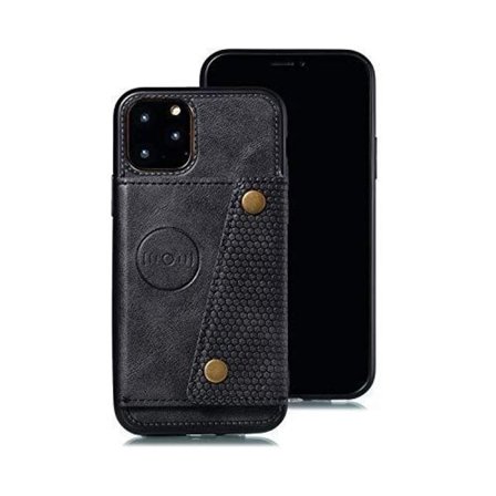 ny design iphone 11 pro plånboks fodral med magnet grå