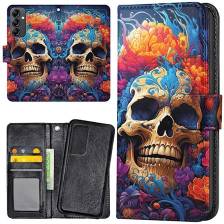 Samsung Galaxy A15 - Plånboksfodral/Skal Skull