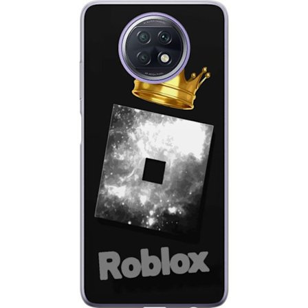 Kompatibelt Mobildeksel til Xiaomi Xiaomi Redmi Note 9T Minimalistisk svart og sølvfarget Roblox-symbol med gylden krone og luksuriøs gamer-estetikk