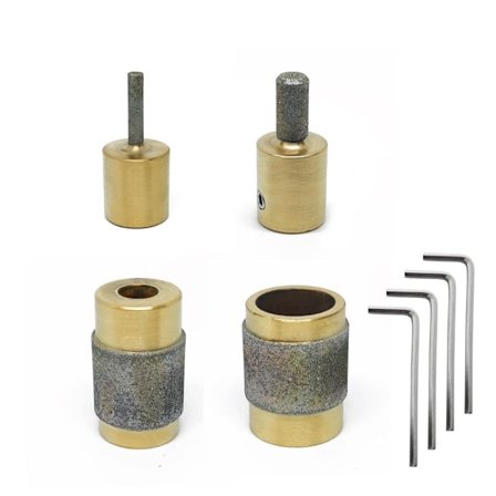 4 kpl timanttihiomaterä, 4 kokoa messinkiä