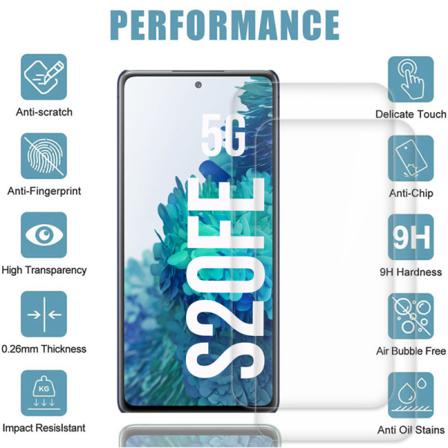 2-pack Samsung Galaxy S20fe - Härdat Glas-9h -superkvalitet 3d