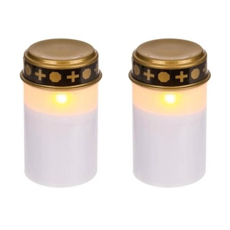 4-pak - Gravlys LED / Lys - Lys til grave 1200 timer 2-pak