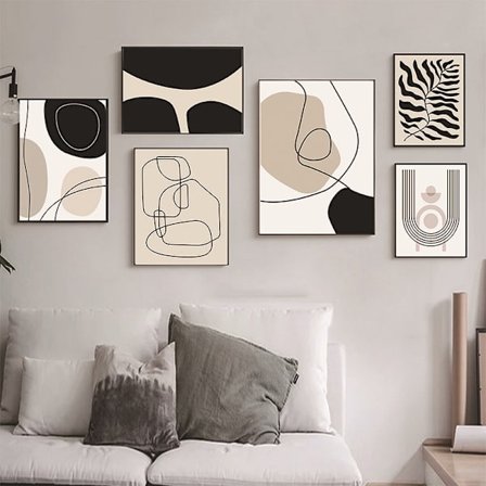 Abstrakt linjeplakat bohemsk stue soverom bakgrunn