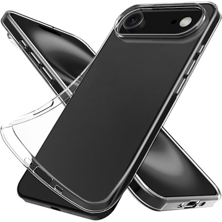 Ultratyndt etui til Phone 17 Air, slankt klart silikonecover med Sh0ckproof-beskyttelse og sikkert greb, letvægts mat finish til