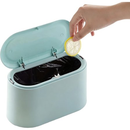 Mini Skraldespand, Bil Skraldespand, Sensor Skraldespand, Bordplade Affaldsspand, Skrivebord, Kontor Skraldespande, Bord Skraldespand, 11*13*22cm, 