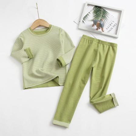 Randig Thermal Set Med Elastisk Midja