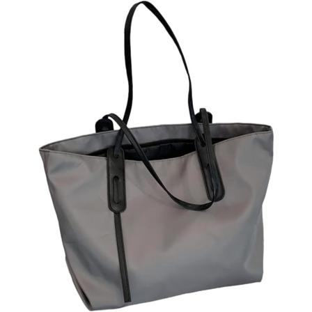 IC Håndveske med stor kapasitet Dameveske Canvasveske Casual Crossbody-veske Vanntett skulderveske Reiseveske (grå)