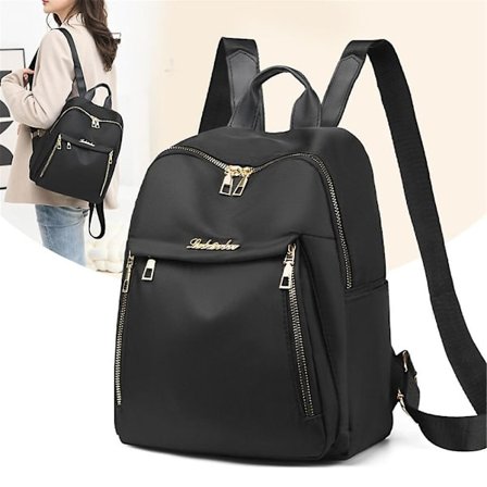 Vannavstøtende ryggsekk for kvinner, Daypack, skulderveske, lett reise ryggsekk, skolesekk, trendy, hverdagsveske