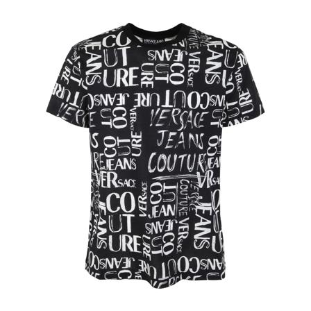 Versace Jeans Couture, T-Shirts Zwart, Heren, Maat:M