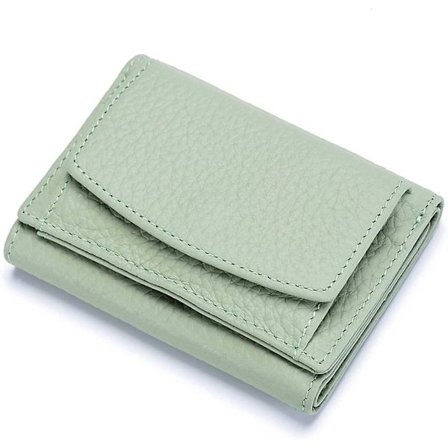 Liten lommebok for kvinner menn RFID-blokkerende kortholder organizer myntpung (CC003LV, Grønn)