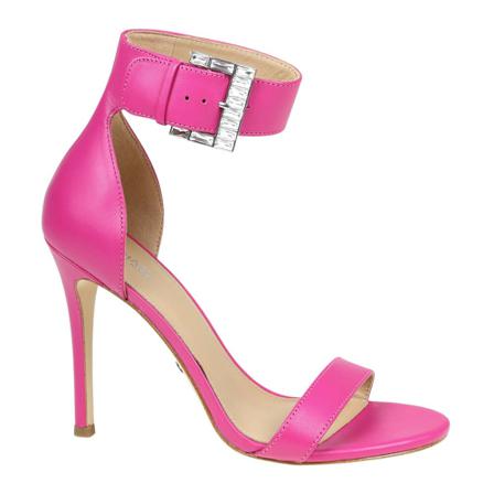 Michael Kors Giselle Crystal Embellished Leather Sandalen , Roze , Dames , Maat: 39 EU