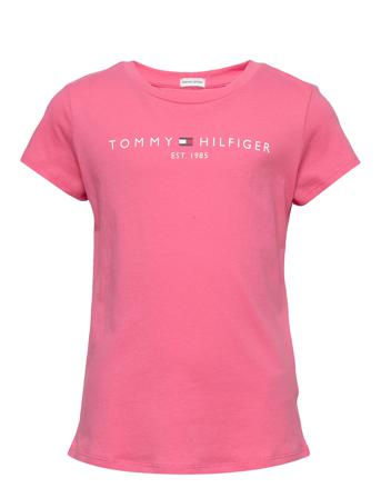 Essential Tee S/S T-shirt Lyserød Tommy Hilfiger