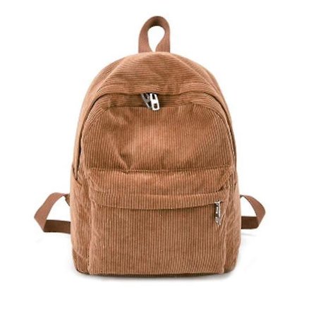 Kvinnor Vintage Ryggsäck Corduroy Ryggsäck Skola Väska Casual Dator Skola Resa Handväska Ryggsäck