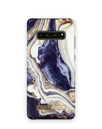 Galaxy S10 Plus Hoesje, Galaxy s10+ Golden Indigo marble, iDeal of Sweden