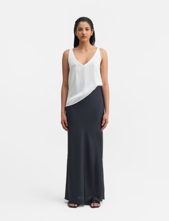 Ahlvar Gallery Shin Silk Tank - White - XL