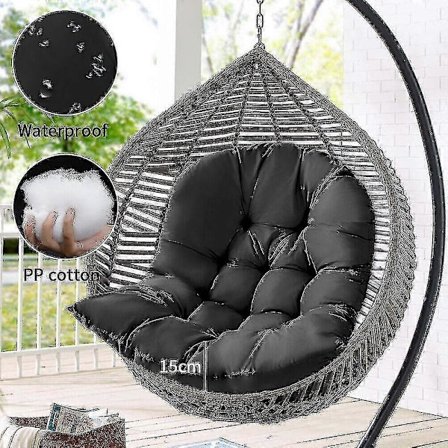 Hängande äggstol gunga hängmatta stol sits tjock dyna kudde kuddar (endast sittdyna)