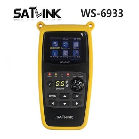 Satlink WS-6933 2.1 tommers LCD-skjerm DVB-S2 FTA C&KU-bånd 6933 WS6933 Digital satellittsøkermåler