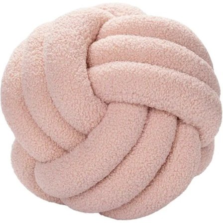 Knude Bold Pyntepude Ultra Blød Selskab Dekorativ Håndvævet Knude Bold Lamme Fløjl Sofapude, Knude Pude, Sofapude Lys Pink
