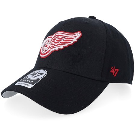47 Brand - NHL Svart adjustable Caps - Detroit Red Wings Mvp Black Adjustable @ Hatstore
