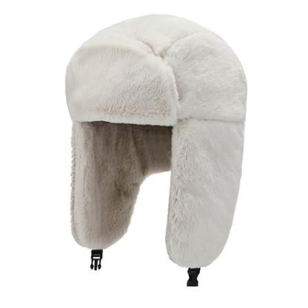 Talvihattu korvaläpät Unisex lämmin lumi lentäjähattu ja tekoturkishattu 1 hiihtoon, luisteluun ja muihin ulkoiluaktiviteetteihin white