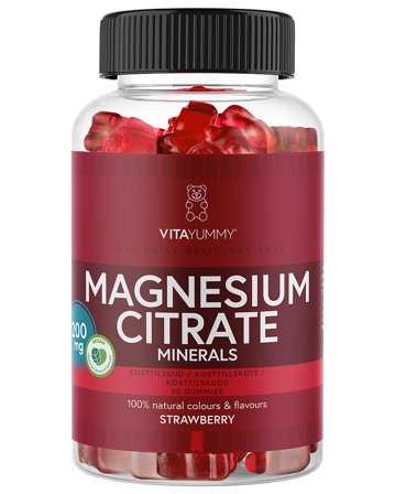 VitaYummy Magnesium Citrate Strawberry 60 stk., Helse & Madvarer, Mineraler, Magnesium