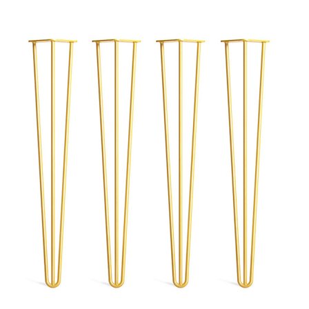 Metal møbelben til sofabord og konsolbord, Mid-Century Gold H