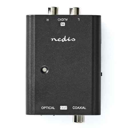 Nedis Digitaalinen audiomuunnin analogiseksi Toslink- ja S/PDIF-muuntimeksi, 5 V DC:n tasavirta