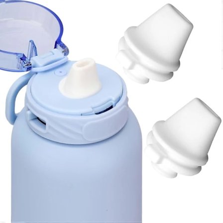 ELLO COOPER 946ml Rostfri Vattenflaska 2-pack Bitventilersättning, Vattenflaska Gummimunstycke