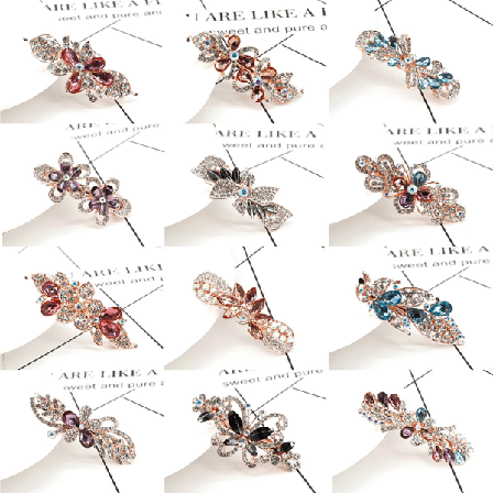 12 stk. Luksus Sommerfugl Juveleret Krystal Rhinestone Glitter Spark