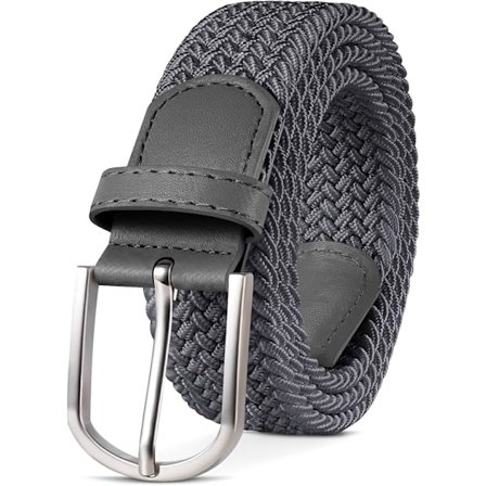 Herrebelte, elastisk flettet belte unisex menn kvinner flettet elastisk stretch vevd belte 33mm(1,25") ,Lengde 42"(107cm) Passer midje 33"-36", Multi 