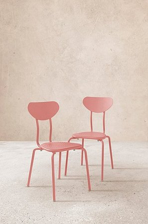 Jotex - Stoel 2-pack Donker Poederroze Donker poederroze - LANNION - Koop Tuinstoelen & tuinkrukken bij Jotex