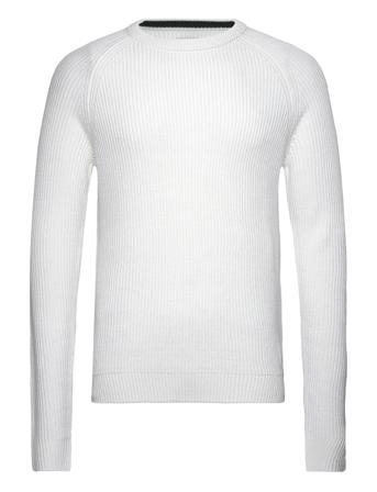 Jjpannel Knit Crew Neck Aw23 White Jack & J S