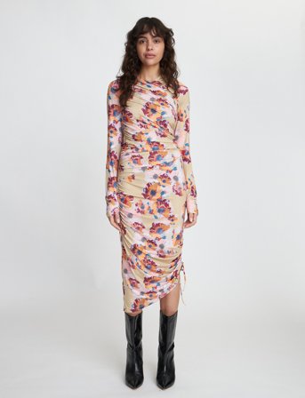 Stella Nova Printed Jersey Dress - Pink - XS