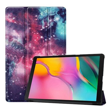 Samsung Galaxy Tab A 10.1 (2019) Tri-Fold Læretui - Galaxy Mønster