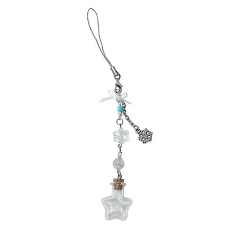 Söta Snöflinga Flaska Telefonberlock Remmar Bilnycklar Hängande Hängen Modeväska Dekoration Snodd Plånbokstillbehör