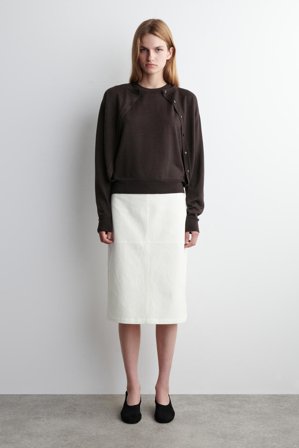 COS Women's Layered Merino Wool Cardigan in Brown